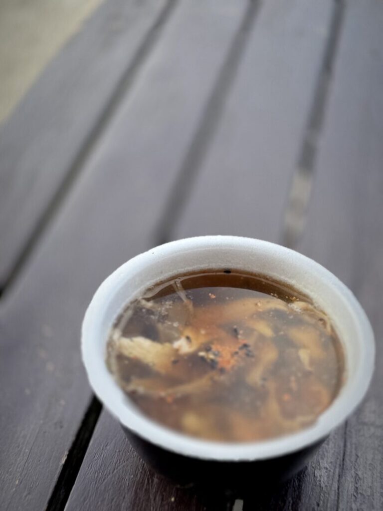 ビーナスラインのキノコ汁